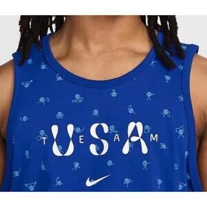 New Nike Team USA Olympic Club Tank Top Vest Blue FN0879 Men’s M